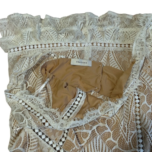 Chelsea28 White Lace Mini Dress - Picture 3 of 4